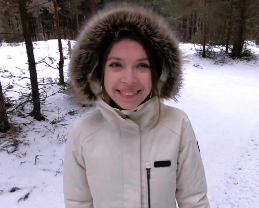 Смотреть порно: Зимний русский секс - русское HD порно с реальной парой!